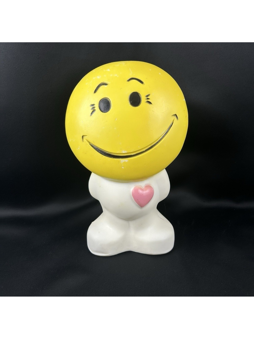Reliable Smiley Face Coin Bank Pink Heart with Plug 70s